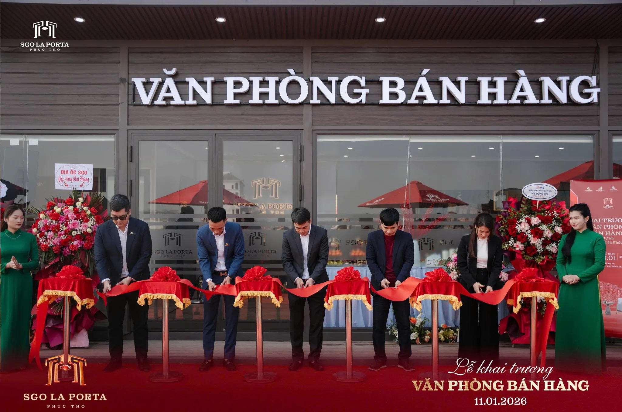 Cắt băng khai trương văn phòng bán hàng SGO La Porta Phúc Thọ