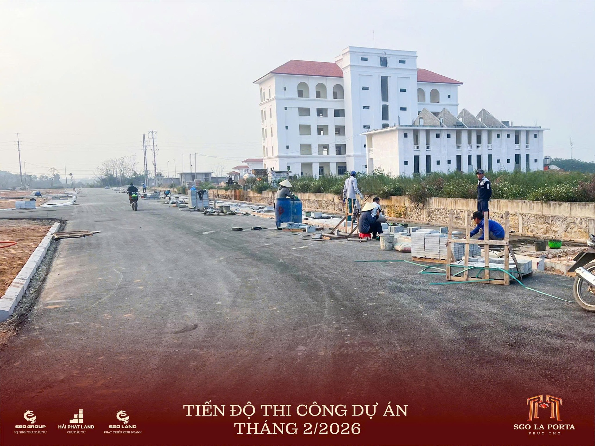 Đường nội khu của dự án SGO La Porta Phúc Thọ