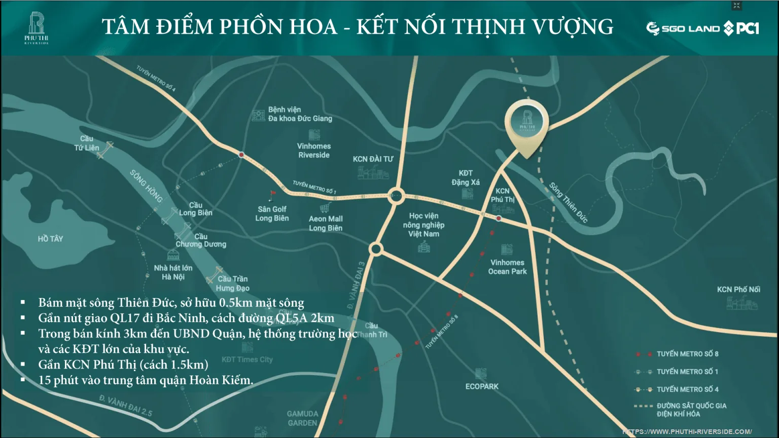 Liên kết vùng của dự án Phú Thị Riverside
