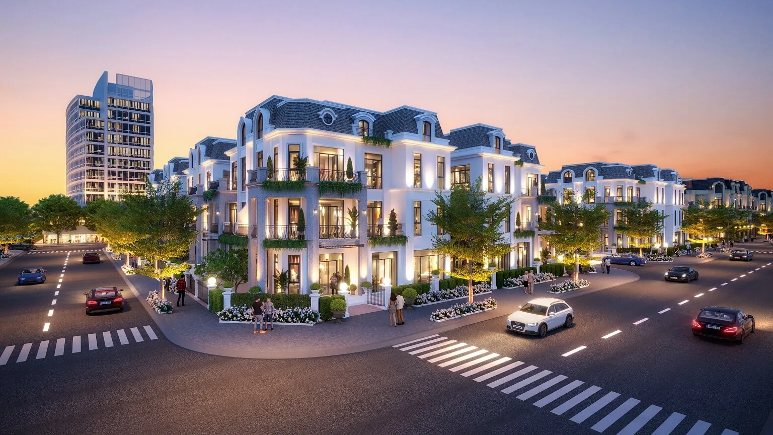 Phối cảnh biệt thự sang trọng, hiện đại