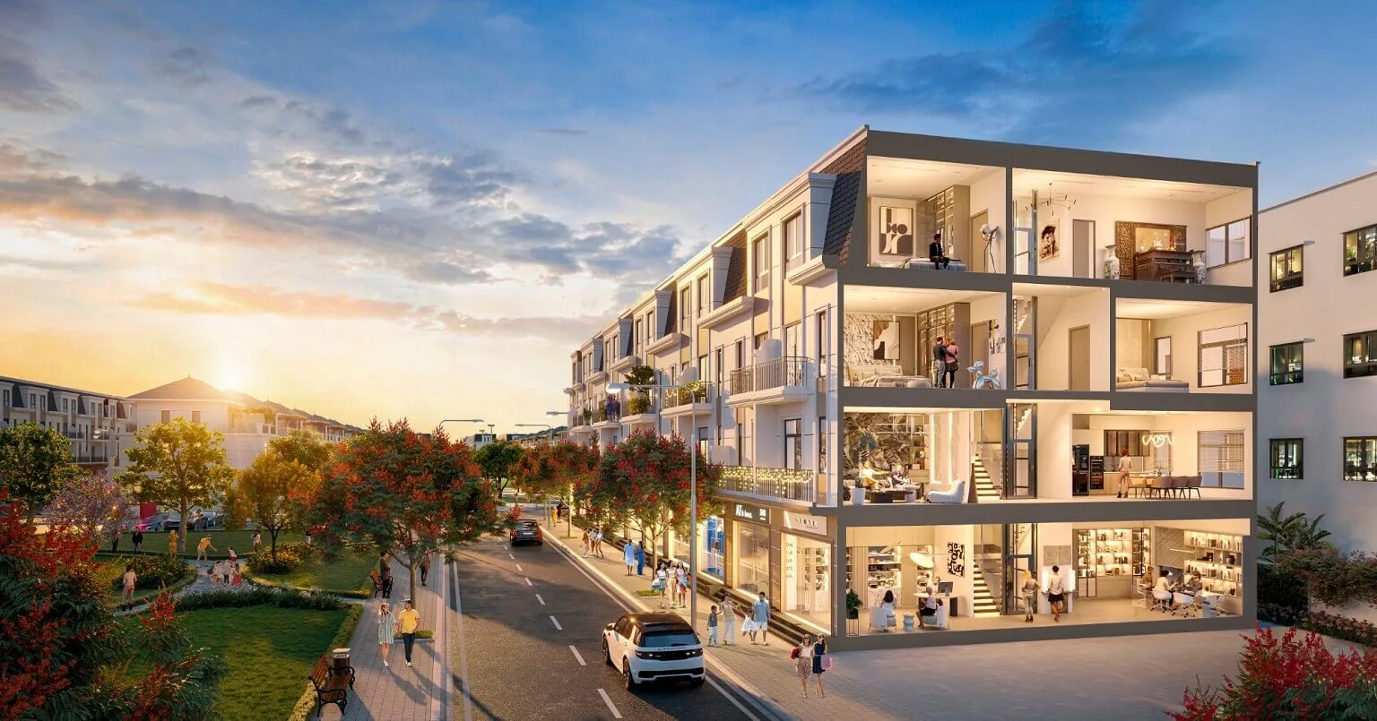 Phối cảnh liền kề dự án