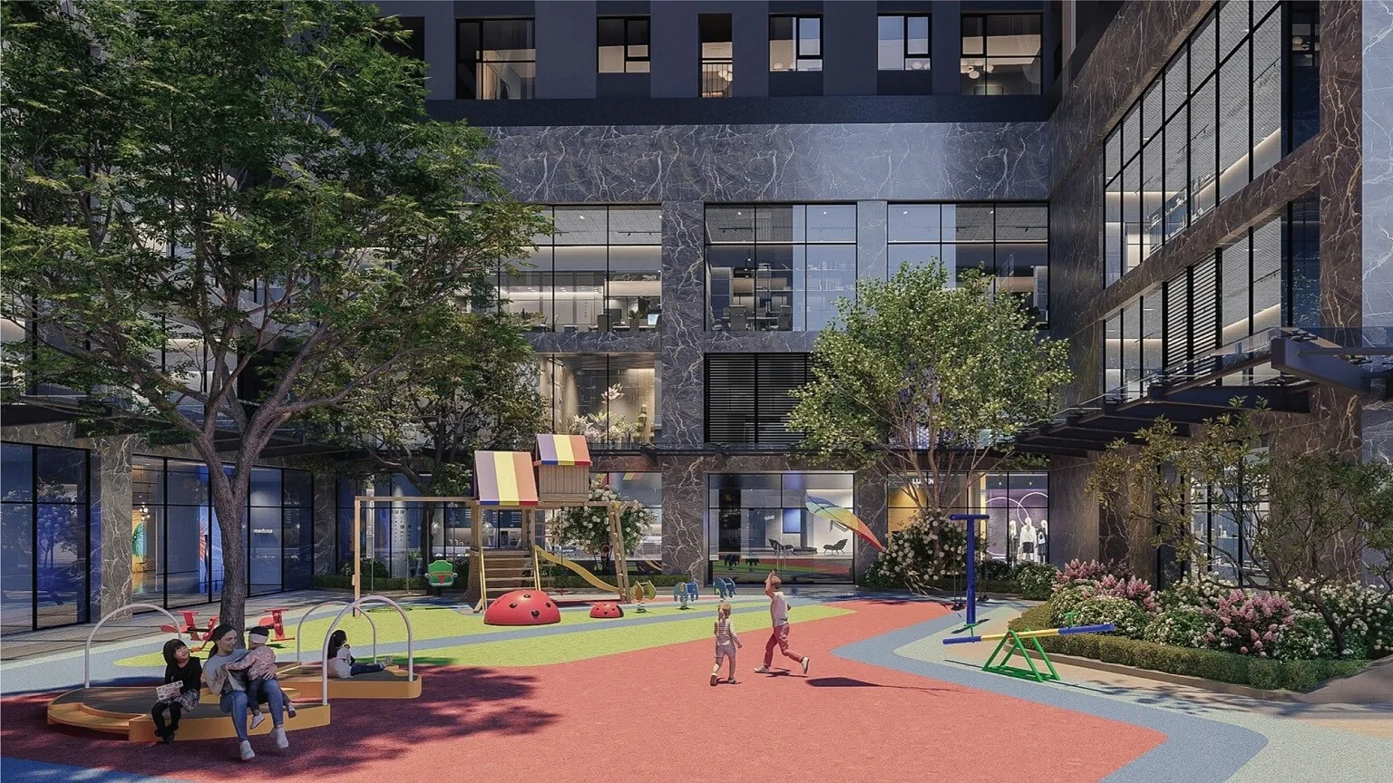 Khu vực sân chơi cho trẻ nhỏ