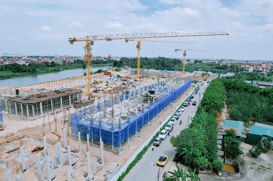 Phú Thị Riverside đang thi công thần tốc, đảm bảo bàn giao đúng cam kết vào cuối năm 2025