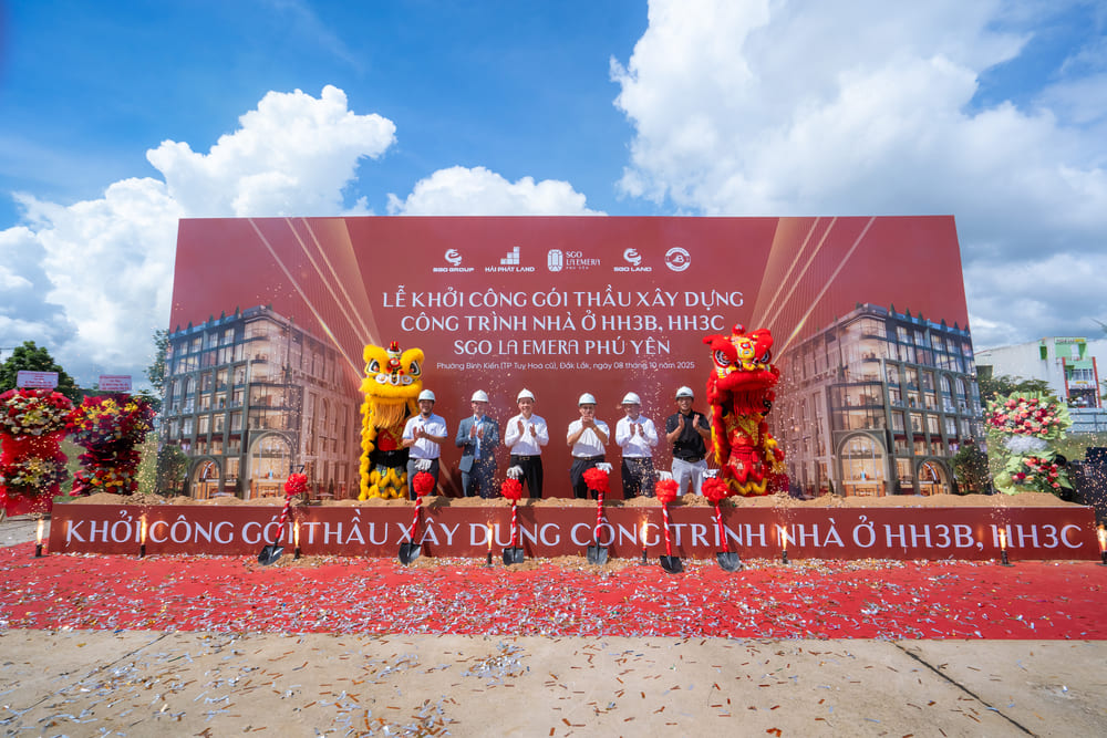 Lễ khởi công gói thầu xây dựng công trình nhà ở HH3B, HH3C thuộc dự án SGO La Emera Phú Yên.
