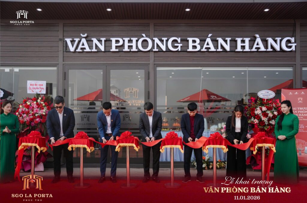 Cắt băng khai trương văn phòng bán hàng SGO La Porta Phúc Thọ